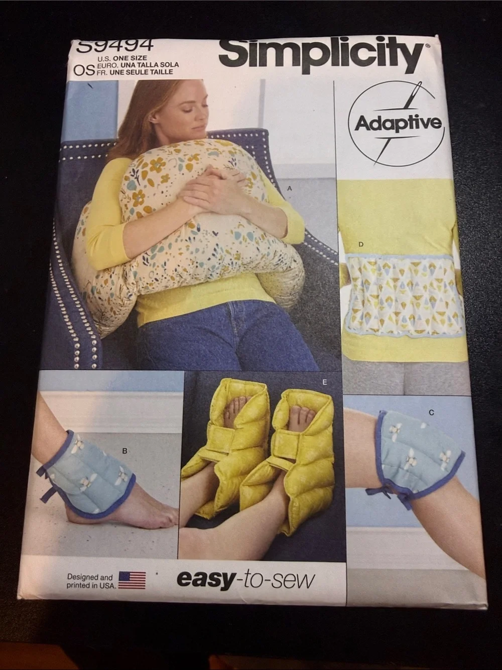 Simplicity Adaptive Yellow & Blue Comfort Footwear Sewing Pattern